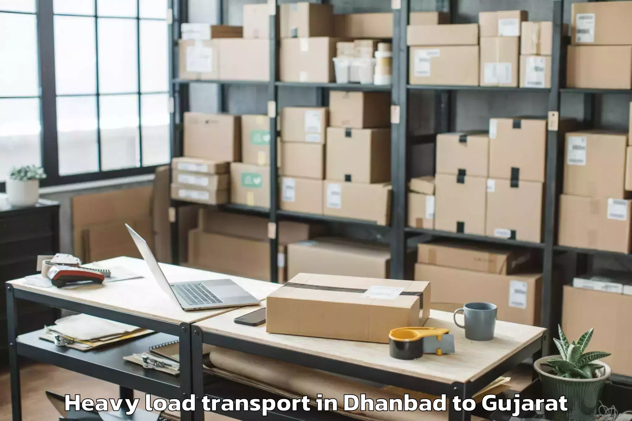 Book Dhanbad to Savarkundla Heavy Load Transport Online